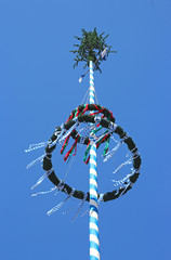 traditional Bavarian May tree, maypole