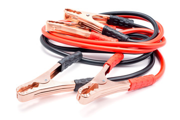 two of extension cord for connect the two vehicle battery for starting