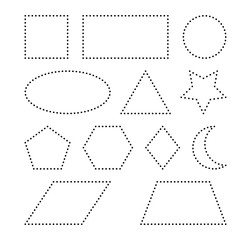 Sticker -  geometric shapes vector symbol icon design.