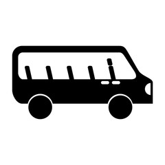 Canvas Print - bus transport vehicle icon vector illustration design