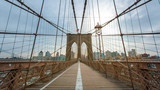 Fototapeta Mosty linowy / wiszący - Brooklyn Bridge - New York (Manhattan)