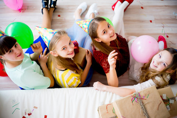 Girls celebrating birthday