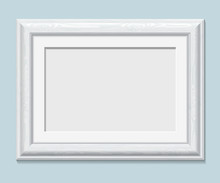 Horizontal Rectangular White Frame A4, Vector