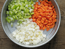 Rustic Diced Carrot Onion And Celery