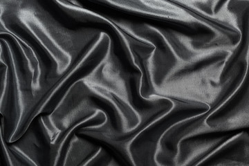 Black silk fabric background