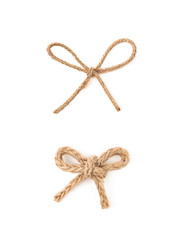 Wall Mural - Linen rope bow knot isolated