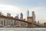 Fototapeta Nowy Jork - Manhattan with Brooklyn Bridge.