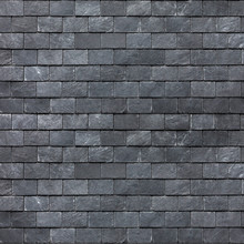 Roof (wall) Of The Silesian Black Shale. Slate Roofing Tiles