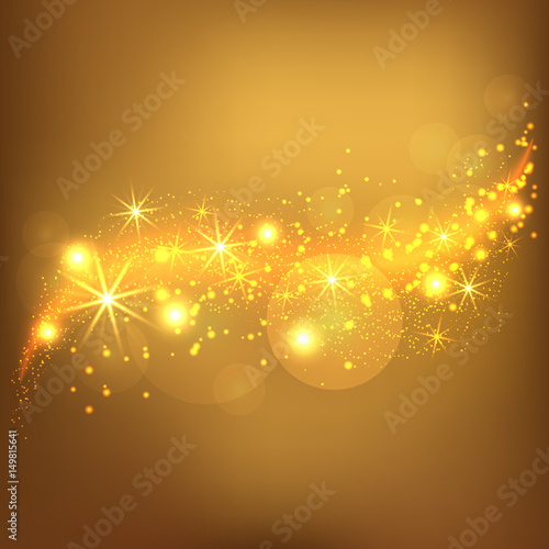 Gold Stars Wave Abstract Background Vector Golden Dust Gold Stars Wave Abstract Background Vector Golden Dust