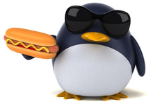 Fun Penguin - 3D Illustration
