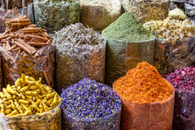 Herbs And Spices On A Traditional Arabic Market