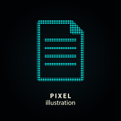 Wall Mural - Document - pixel illustration.