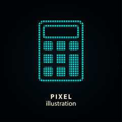 Wall Mural - Calculator - pixel illustration.