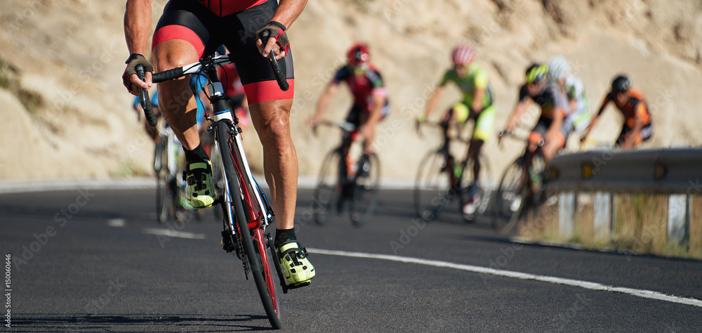 Cycling competition,cyclist athletes riding a race at high speed Stock ...