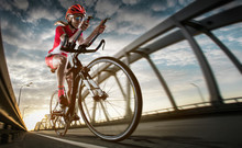Sport Background. Road Cyclist.