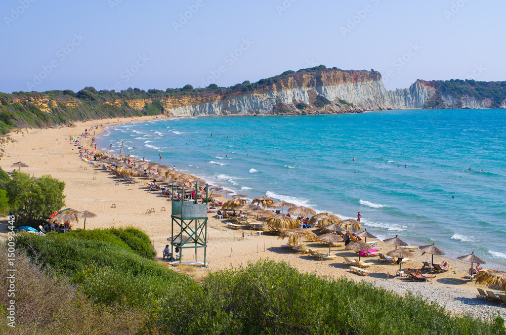Obraz na płótnie Gerakas beach on Zakynthos island, Greece w salonie