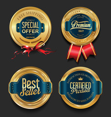 Wall Mural - Retro vintage premium quality badges and labels collection