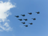 Fototapeta Na sufit - Russian military aircraft in the sky