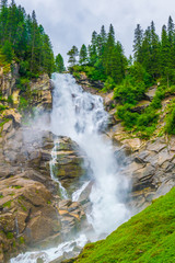 Poster - View of the Krimml Waterfall which is the highest waterfall in Austria.