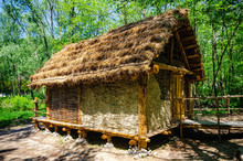 Reconstruction Of A Prehistoric Palafitte House From Neolithic Age