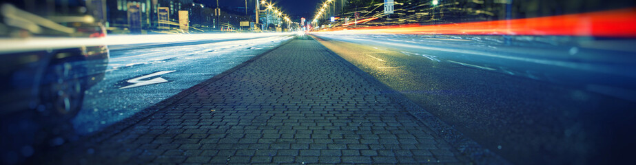 light trace from night traffic 