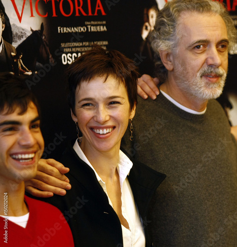 Actors Ayala Gil And Director Trueba Pose During A - 