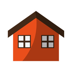 Poster - one story house icon image vector illustration design 