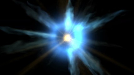 Wall Mural - 4k Abstract power explosion energy halo fire rays laser vortex universe.