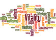 Vitality, word cloud concept 4