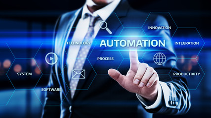 Wall Mural - automation software technology process system business concept