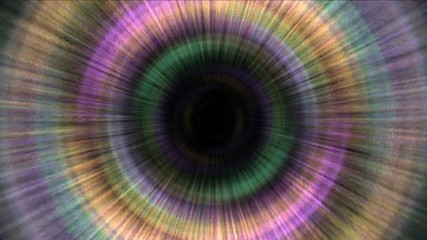 Wall Mural - 4k Abstract rotation turbine tunnel rays laser lines halo in pupil space.