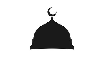 Wall Mural - Mosque dome icon vector on white background