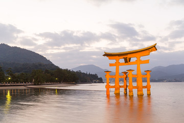 Poster - Torii in Itsukushima shine of Hiroshima city