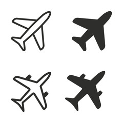 Wall Mural - Airplane icon set.
