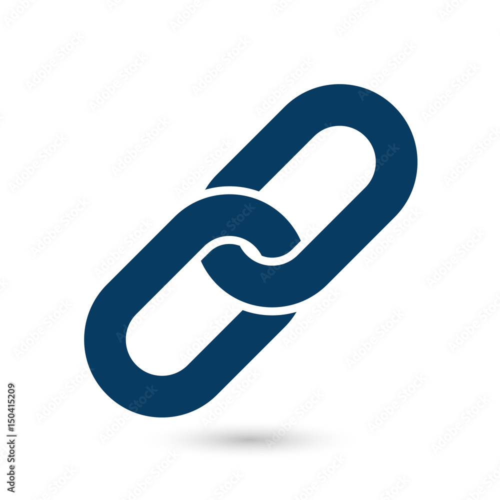 Link single icon.Chain link symbol. Icon link to the source. Stock Photo |  Adobe Stock