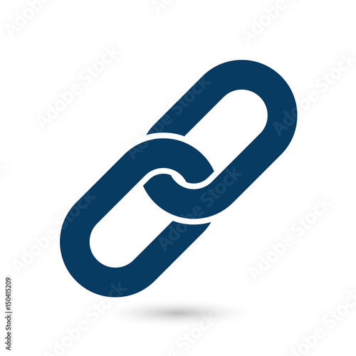 Photographie Link single icon.Chain link symbol. Icon link to the source.