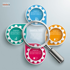 Sticker - Infographic Cycling Dropmarkers Loupe Gears