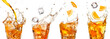 cocktail splash collection in a row