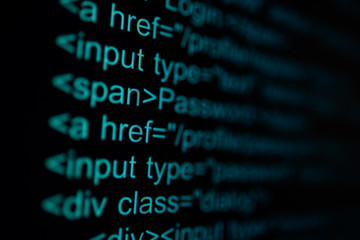 programming code abstract technology background of software developer.