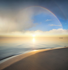 Poster - Seashore during sunset. Beautiful natural concept and idea