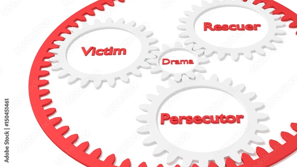 Vpr Triangle Drama triangle relationship between victim rescuer and persecutor Stock ...