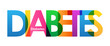 DIABETES Colourful Vector Letters Icon