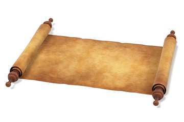 Sticker - realistic 3d render of scroll