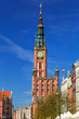 Architecture of historical city hall in Gdansk, Poland