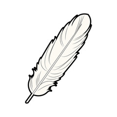 Sticker - feather free spirit rustic decoration ornate vector illustration