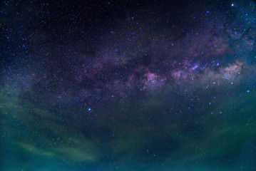 Wall Mural - detail of milky way galaxy ,long exposure photograph.