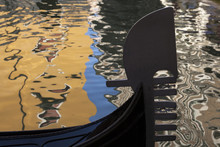 Gondola Against Colorful Water Reflection