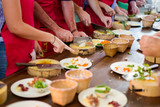 Fototapeta Londyn - Preparing traditional thai food