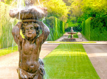 Fountain Statue Child Shower Italian Garden