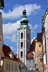 Poster - church of Saint Josef in Cesky Krumlov,Czech republic